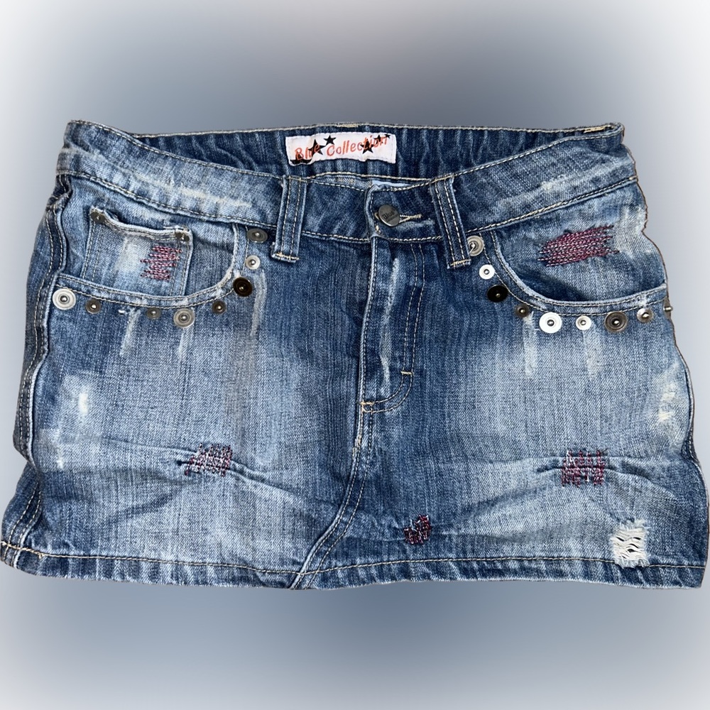 Y2K denim skirt